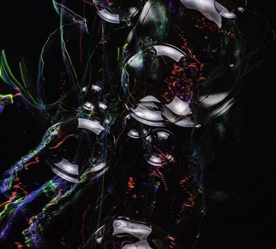 Soap Bubbles Surrounded By Light Stock Photos