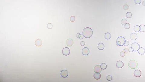 Soap bubbles on white background Stock Footage 167604045