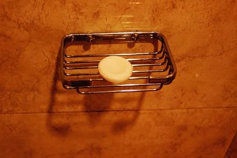 Soap Cake on Soap Stand Stock Photos