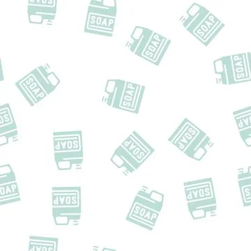 Soap canister glyph vector seamless pattern Stock Illustration