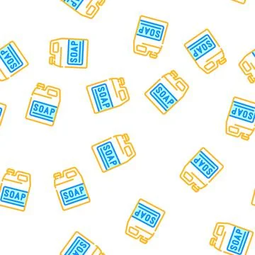 Soap canister vector seamless pattern Stock Illustration