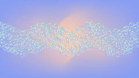 Soap cleaning foam background. Shampoo bubbles and suds. Stock-Illustration