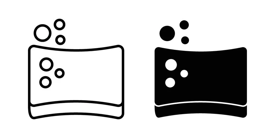 Soap cleaning icon set. Vector EPS 10 Stock Illustration
