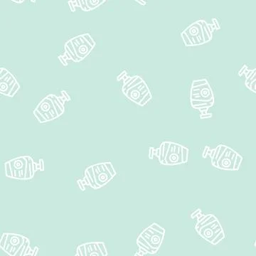 Soap with cucumber line vector seamless pattern Stock Illustration