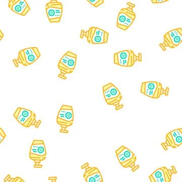 Soap with cucumber vector seamless pattern Stock Illustration