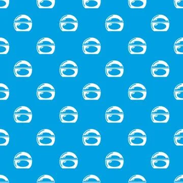 Soap dish pattern vector seamless blue Stock Illustration