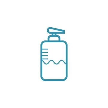 Soap dispenser blue outline vector illustration Stock Illustration