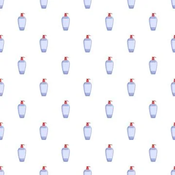 Soap dispenser bottles creating a seamless hygiene pattern Illustrazione stock