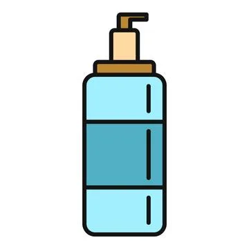Soap dispenser pump bottle vector icon illustration Stock Illustration