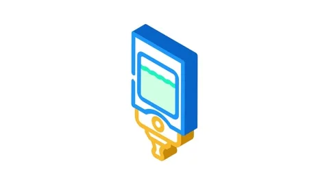 Soap dispenser wall mount isometric icon animation Stock Footage 327275207