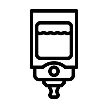 Soap dispenser wall mount line icon vector illustration Stock Illustration