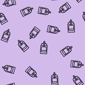 Soap dispenser wall mount line vector seamless pattern Stockillustratie