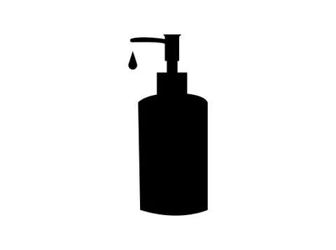 Soap dispenser on white 库存插图