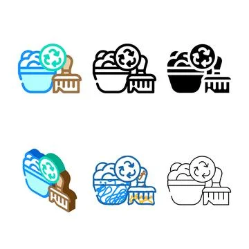 Soap dispenser zero waste types color icon vector Stock Illustration