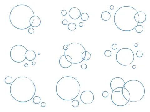 Soap doodle bubbles set vector graphic Stock Illustration