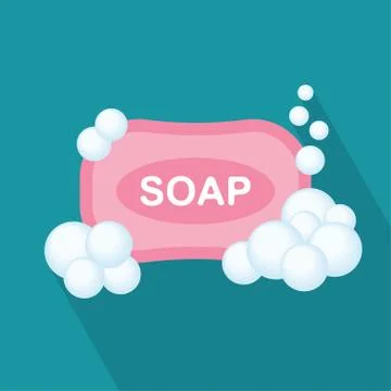 Soap flat icon Stock Illustration