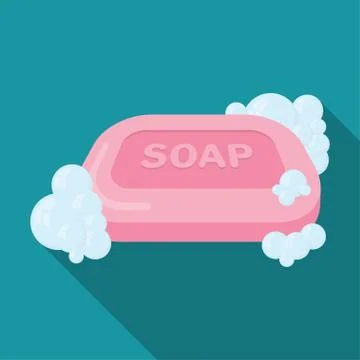 Soap flat icon Stock-Illustration