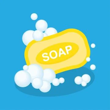 Soap flat icon Stock Illustration