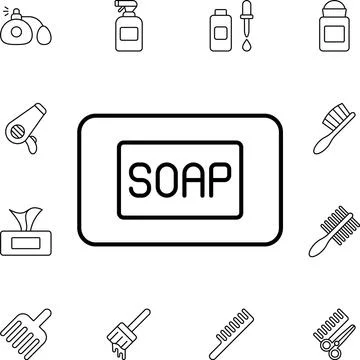 Soap flat vector icon in beauty pack Stock Illustration