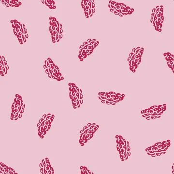 Soap foam bubbles glyph vector seamless pattern Stock Illustration