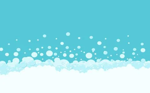 Soap foam with bubbles Stock Illustration