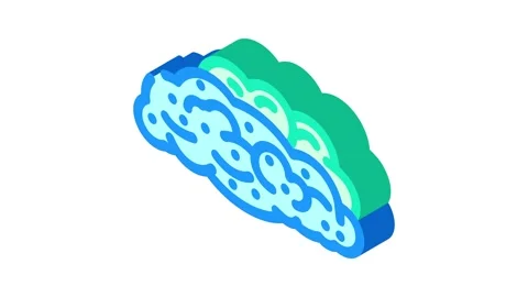 Soap foam bubbles isometric icon animation Stock Footage 327275209