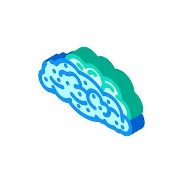 Soap foam bubbles isometric icon vector illustration Stock Illustration
