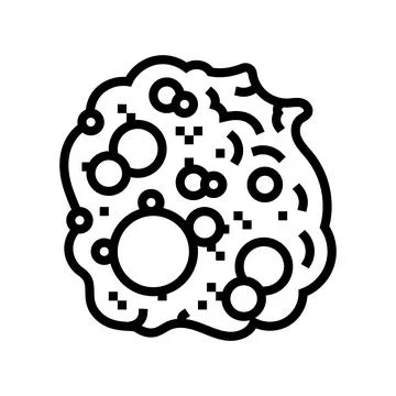 Soap foam bubbles line icon vector illustration Stock Illustration