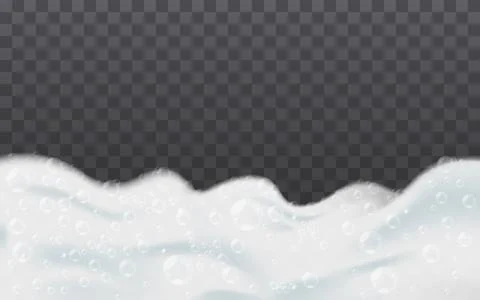 Soap foam with bubbles from shampoo Stock Illustration