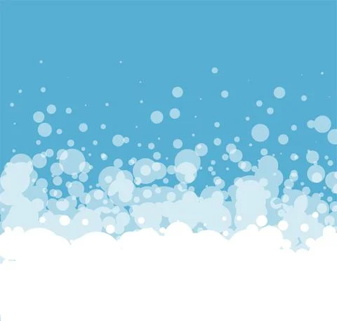 Soap foam bubbles vector background, cartoon suds pattern. Abstract illustrat Illustrazione stock