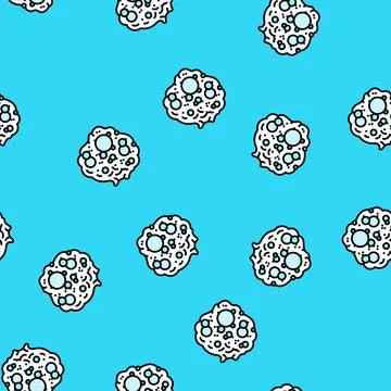 Soap foam bubbles vector seamless pattern Stock Illustration