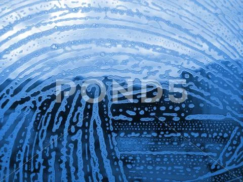 Soap foam on the glass Stock Photos