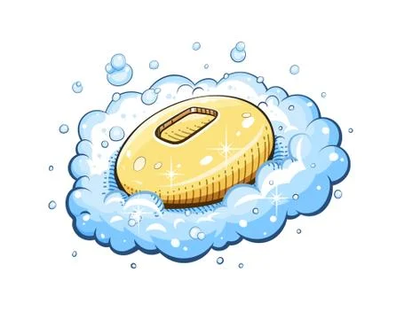 Soap in foam Illustrazione stock