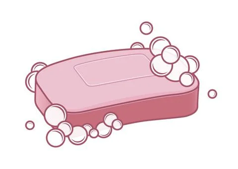 Soap With Foam Stock Illustration