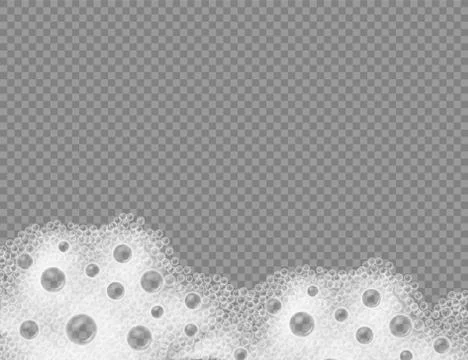 Soap foam overlying on the background. Vector illustration. Illustration