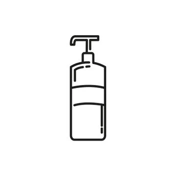 Soap Foam Spray Thin Line Icon Illustration Design Stock Illustration