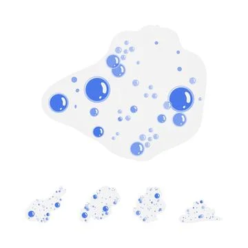 Soap foam water bubbles for cleansing product design Stock Illustration