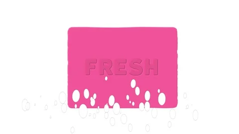 Soap Fresh Word Animation Stock Footage 128935094