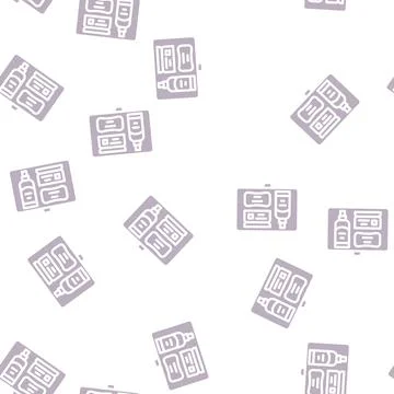 Soap gift set glyph vector seamless pattern Stock Illustration