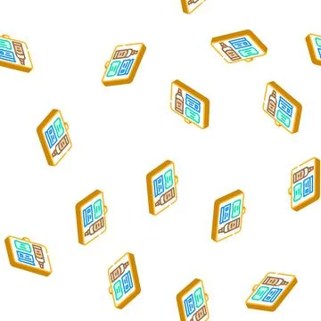 Soap gift set isometric icon seamless pattern Stock Illustration