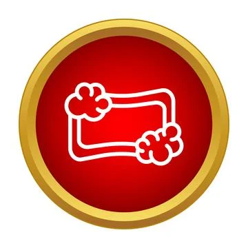 Soap icon with bubbles on red background Stock Illustration