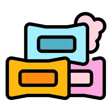 Soap icon color outline vector Stock Illustration