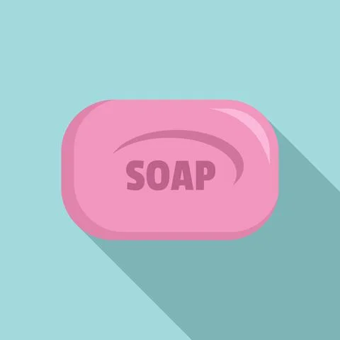 Soap icon, flat style 스톡 일러스트