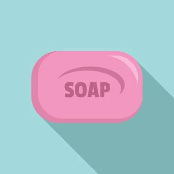 Soap icon, flat style Illustrazione stock