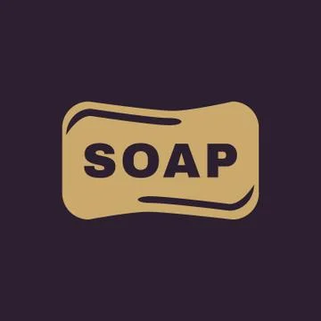 The soap icon.  Soap symbol. Flat Stock Illustration