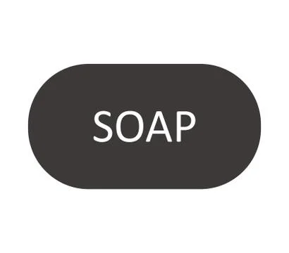 Soap icon on white background Stock Illustration