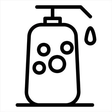 Soap line icon vector illustration isolated on white background Illustrazione stock