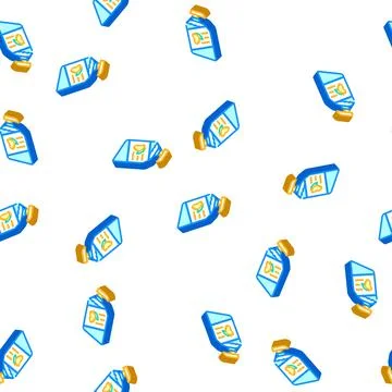 Soap mango isometric icon seamless pattern sign Stock Illustration