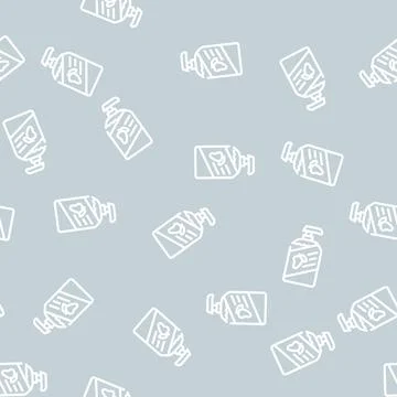 Soap mango line vector seamless pattern line Stock Illustration