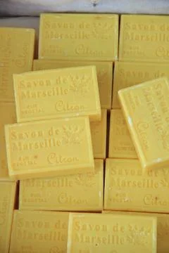 Soap from marseille Stock Photos